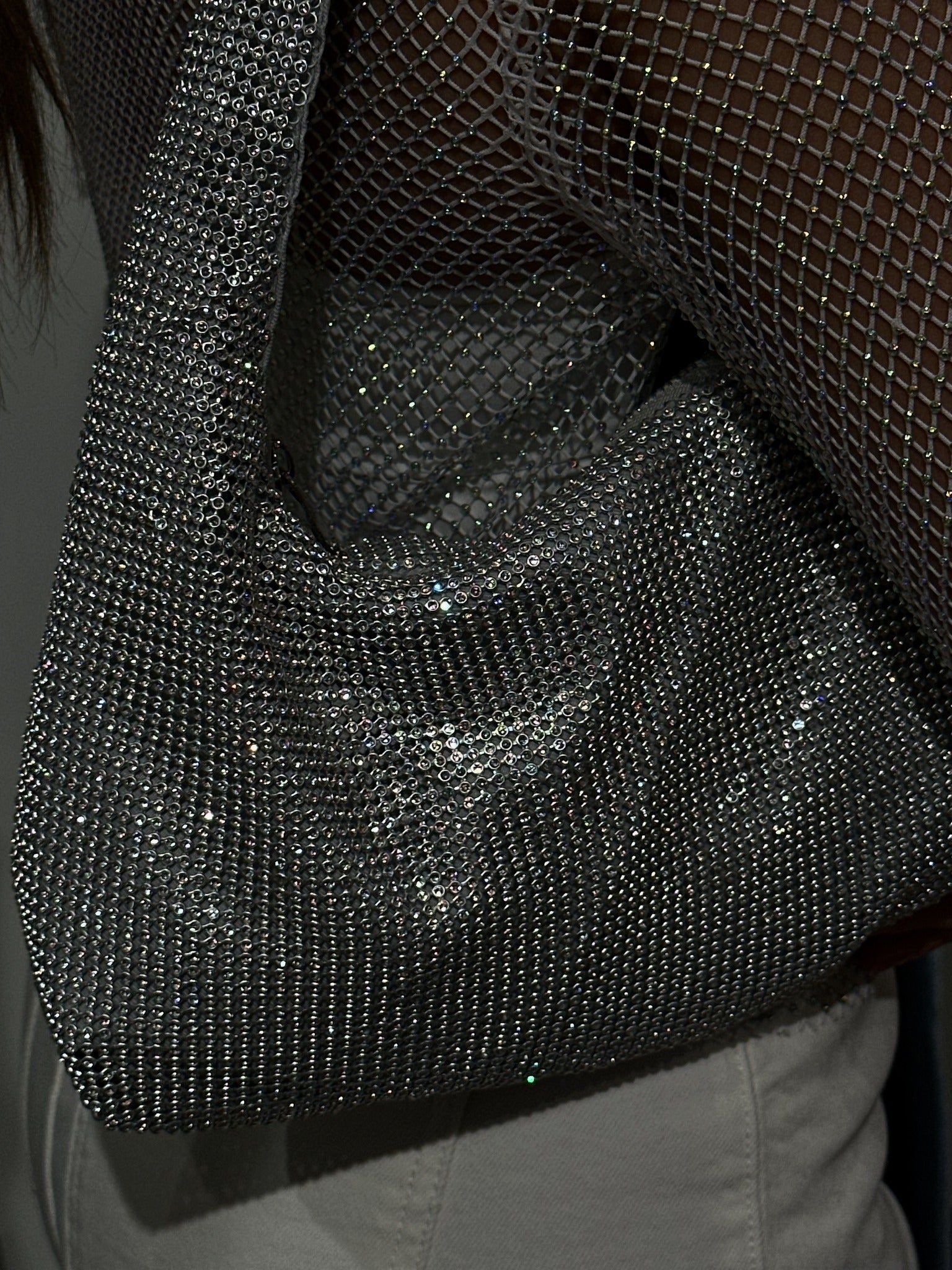 PCMILLA Handbag - Silver Colour